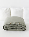 Calm sage linen duvet cover