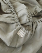 Calm sage linen fitted sheet