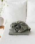 Calm sage linen fitted sheet