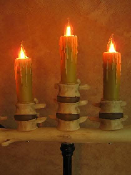 "Candelabra Table Top Halloween Prop w/ 5 Flicker Candles" Haunted House Lighting view 5