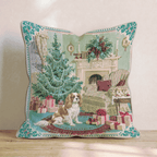 Cavalier King Charles Spaniel Holly Parlor Throw Pillow