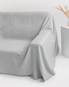Linen couch cover in Light gray