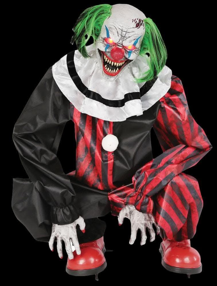 "Crouching Clown Red" Halloween Animatronic Decoration Halloween decoration