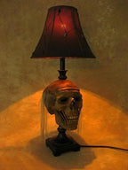 "Desk Lamp with Life-size Corpse Head and Antique Shade" Haunted House Lighting view 4