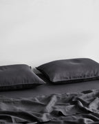 Charcoal 100% French Flax Linen Fitted Sheet