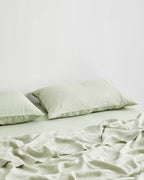Sage 100% French Flax Linen Fitted Sheet