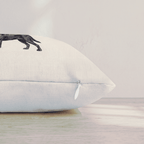 Football Black Lab Throw Pillow