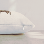 Football Chocolate Lab Throw Pillow