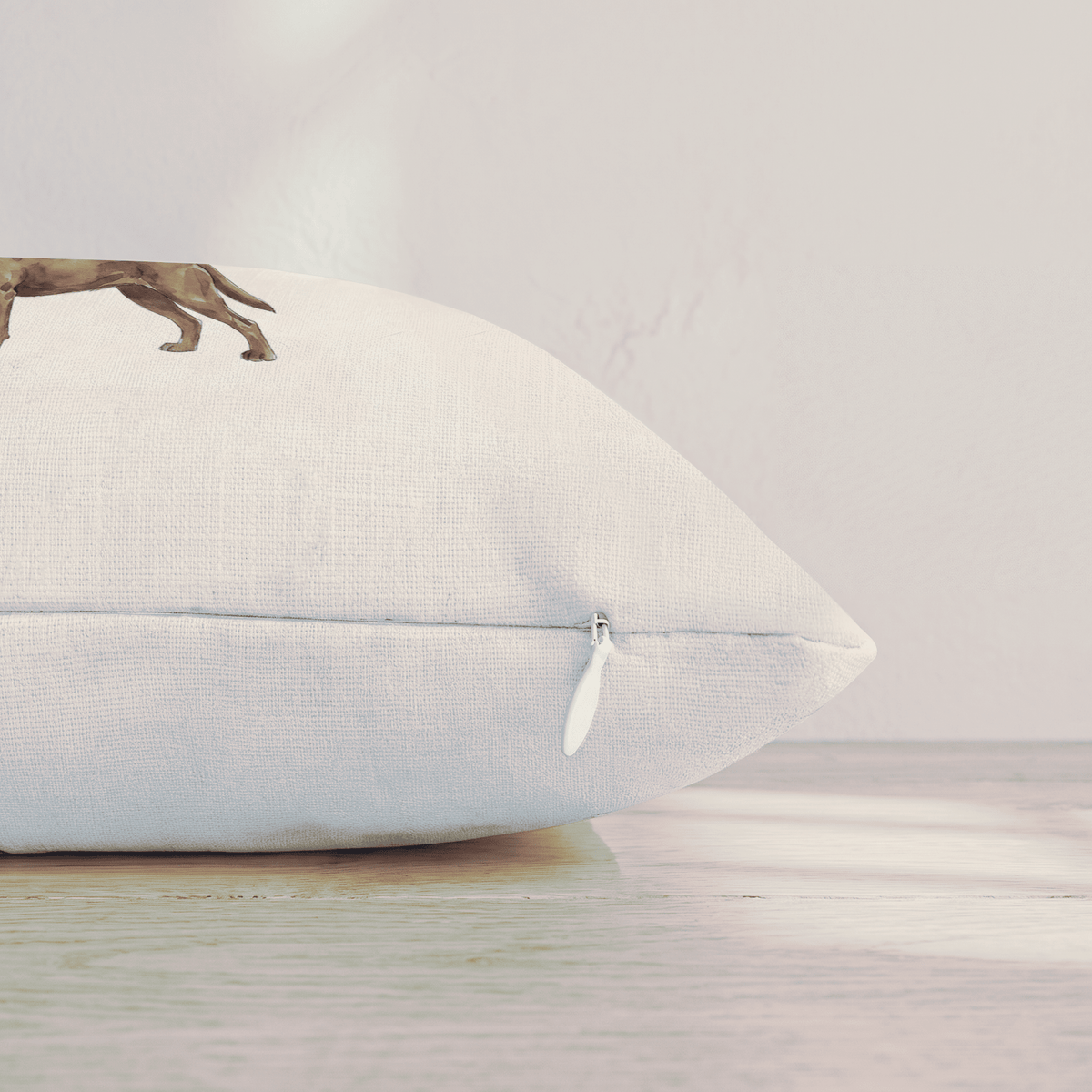 Football Chocolate Lab Throw Pillow