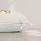 Football Golden Retriever Throw Pillow