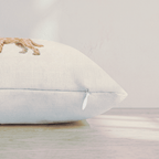 Football Goldendoodle Throw Pillow