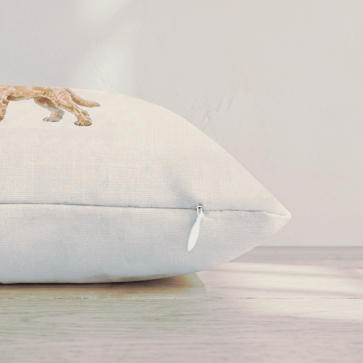 Football Goldendoodle Throw Pillow