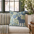 French Bulldog in the Flowers Throw Pillow