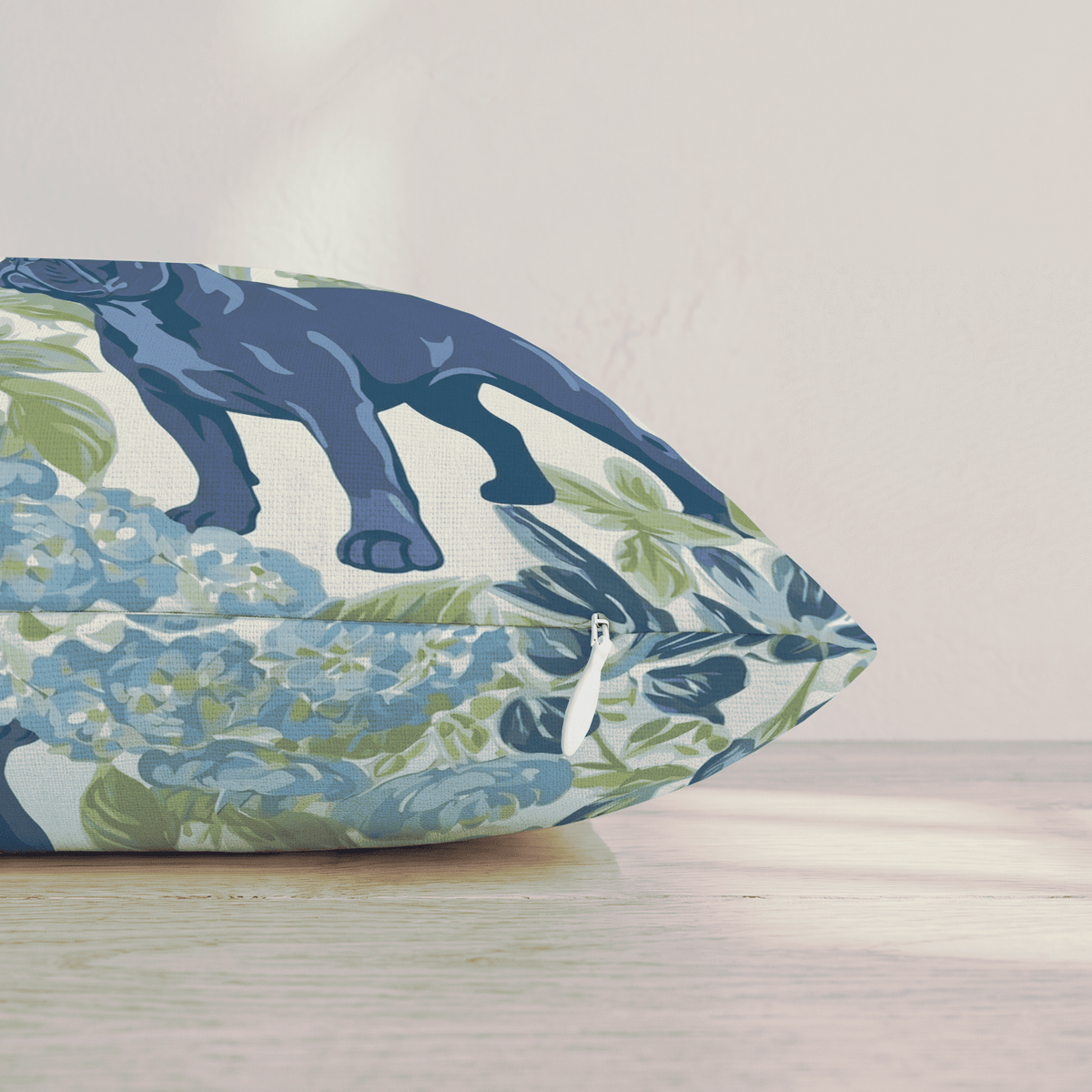 French Bulldog in the Flowers Throw Pillow
