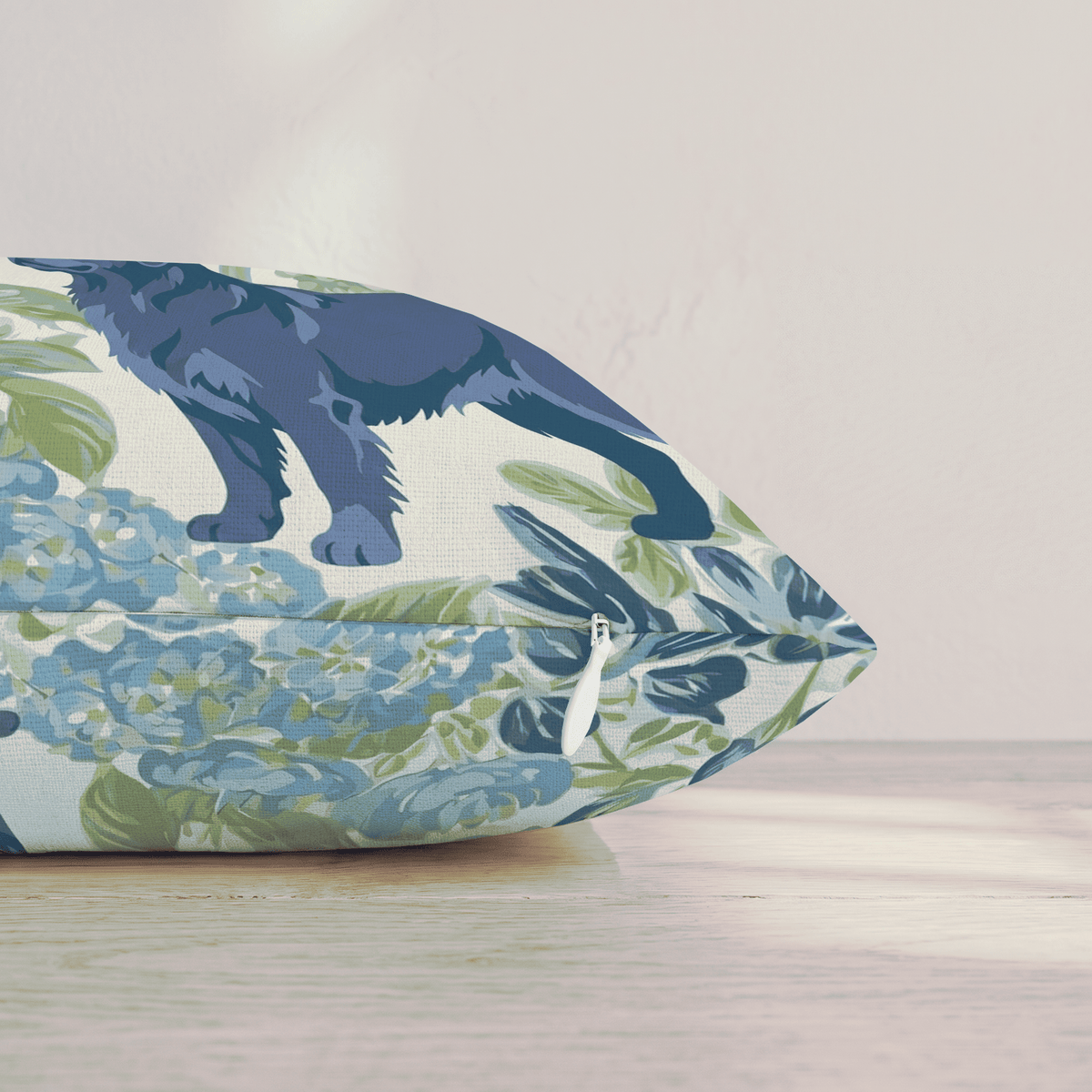 Golden Retriever in the Flowers Throw Pillow