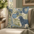 Golden Retriever in the Flowers Throw Pillow