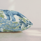 Goldendoodle in the Flowers Throw Pillow