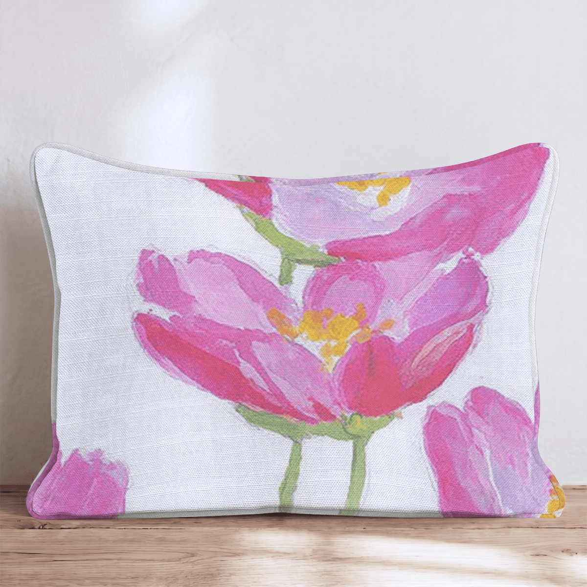 Hot Pink Cosmos Throw Pillow
