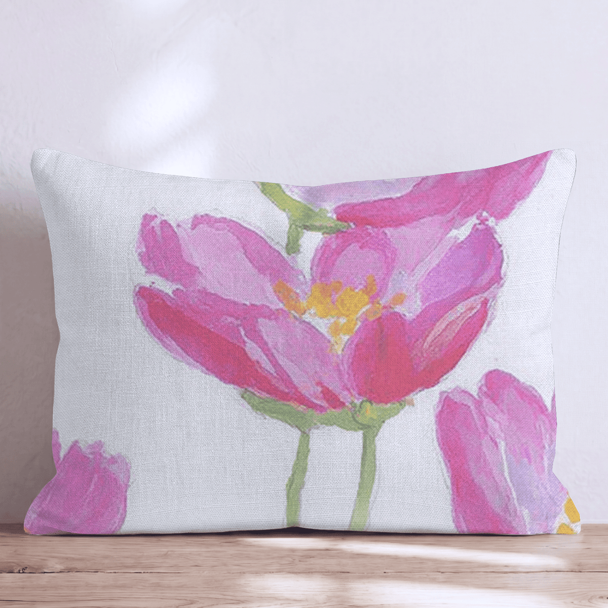 Hot Pink Cosmos Throw Pillow