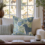 Labrador Retriever in the Flowers Throw Pillow