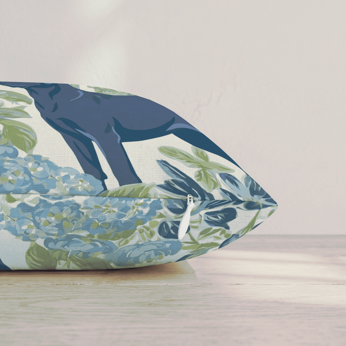 Labrador Retriever in the Flowers Throw Pillow