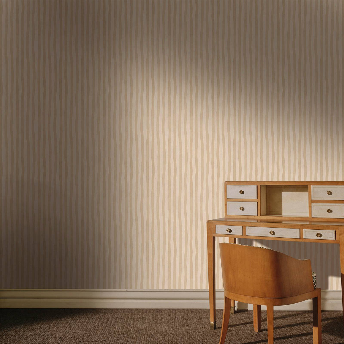 ARTIST'S STRIPE Wallpaper - Alabaster