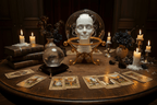 Madame Leota Head and Stand Halloween decoration