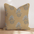 Mustard Textile Bloom Throw Pillow