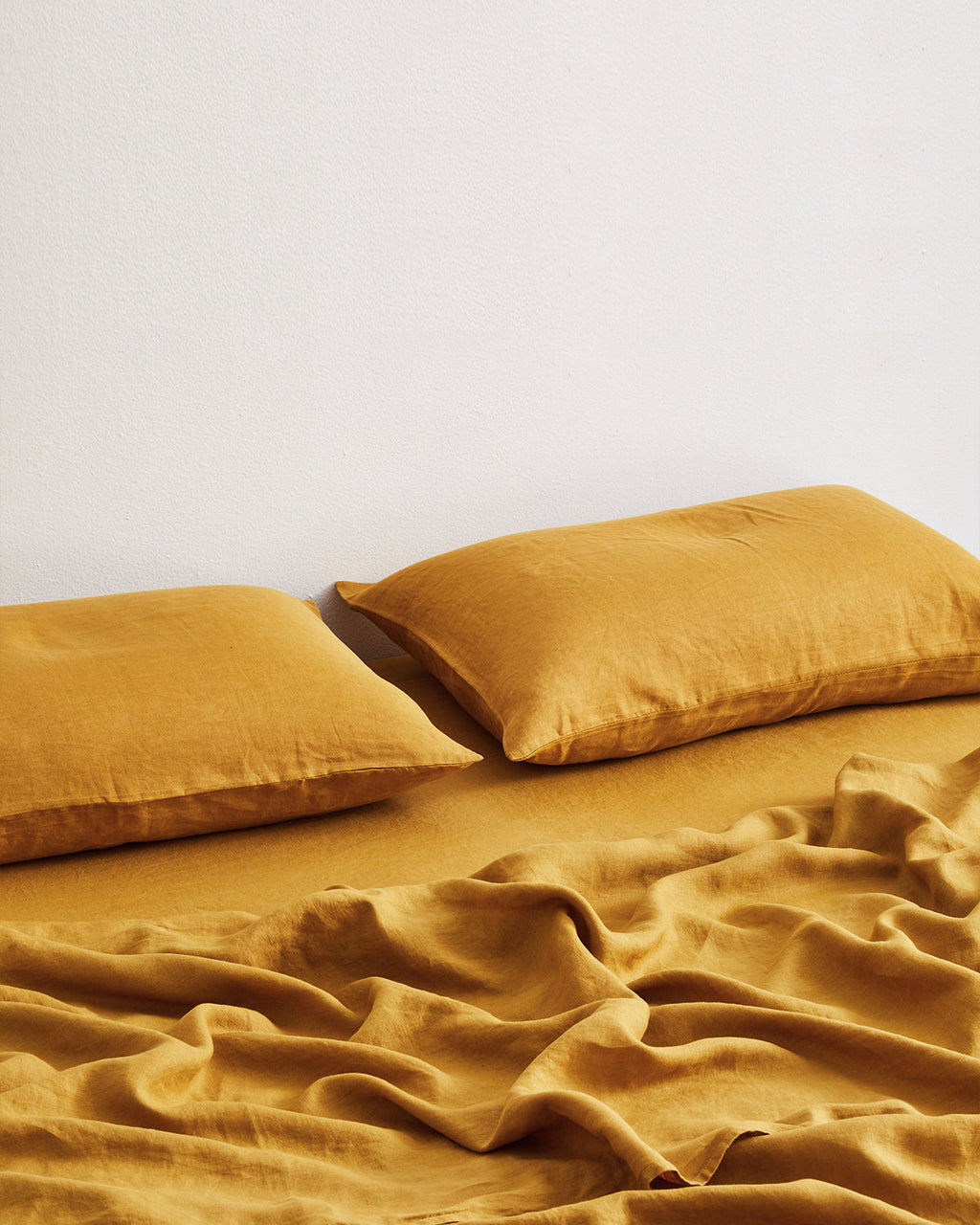 Turmeric 100% French Flax Linen Fitted Sheet