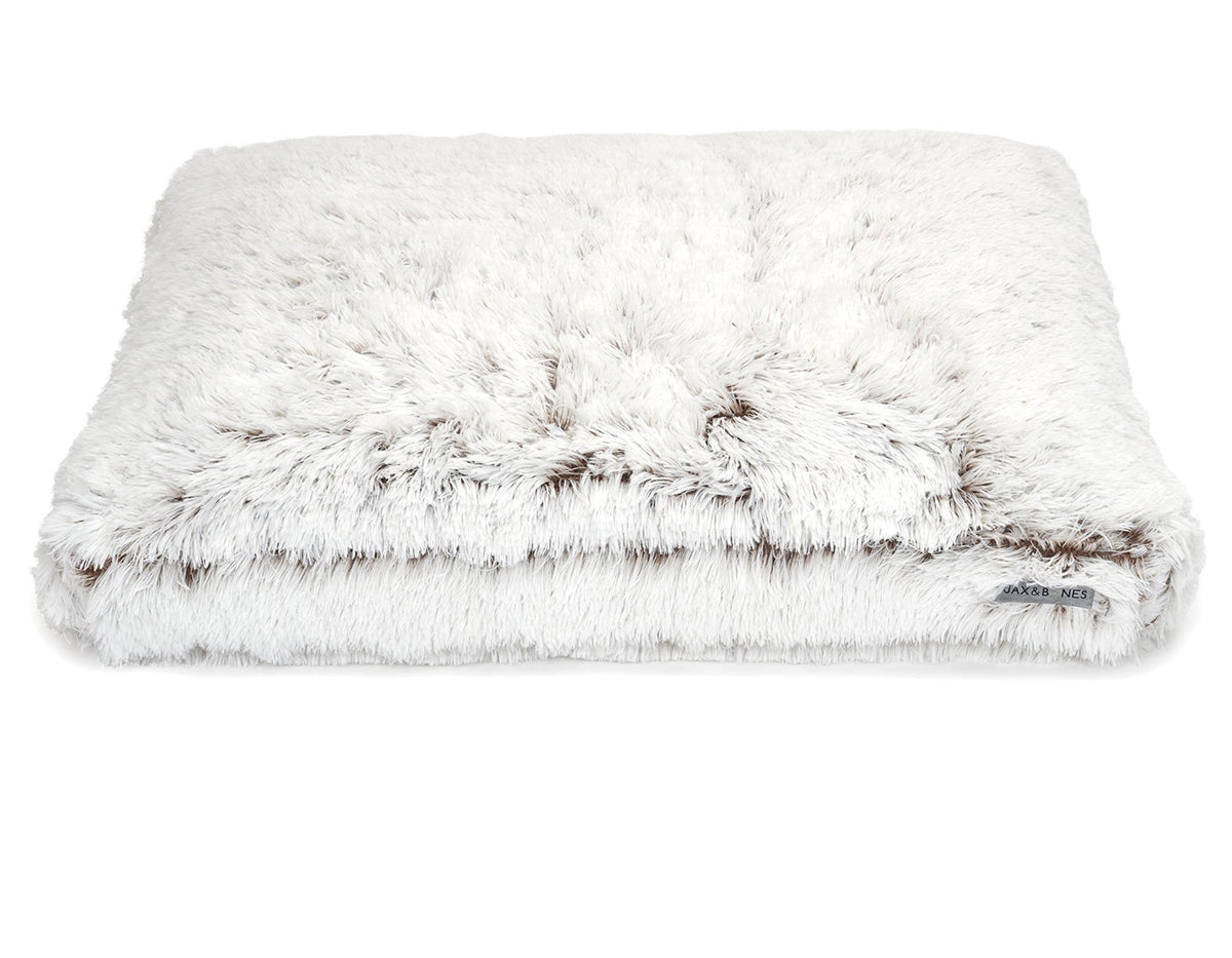 Arctic Shag Rectangular Faux Fur Dog Pillow Bed