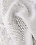 Pinstripe black linen fitted sheet