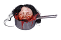 Boiled Agatha Head in Pot Halloween decoration
