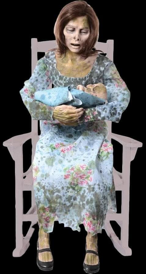 "Rocking Moldy Mommy" Halloween Animatronic Decoration Halloween decoration