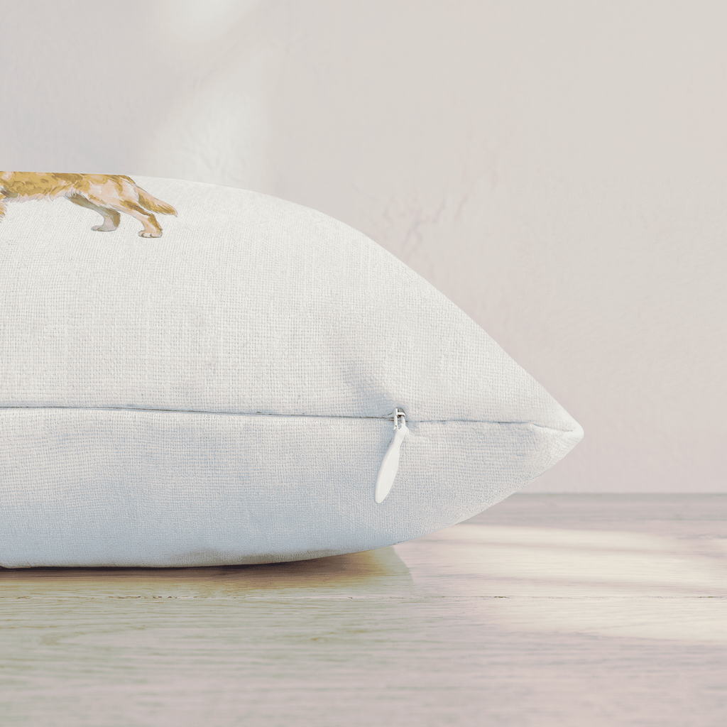 Santa Golden Retriever Throw Pillow