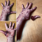 "Severed Silicone Arm with Magnetic Thumb" Bloody Body Part Halloween Prop view 2