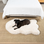 PupRug® Luxe Faux Fur Orthopedic Dog Bed - Plush Sheep Ivory