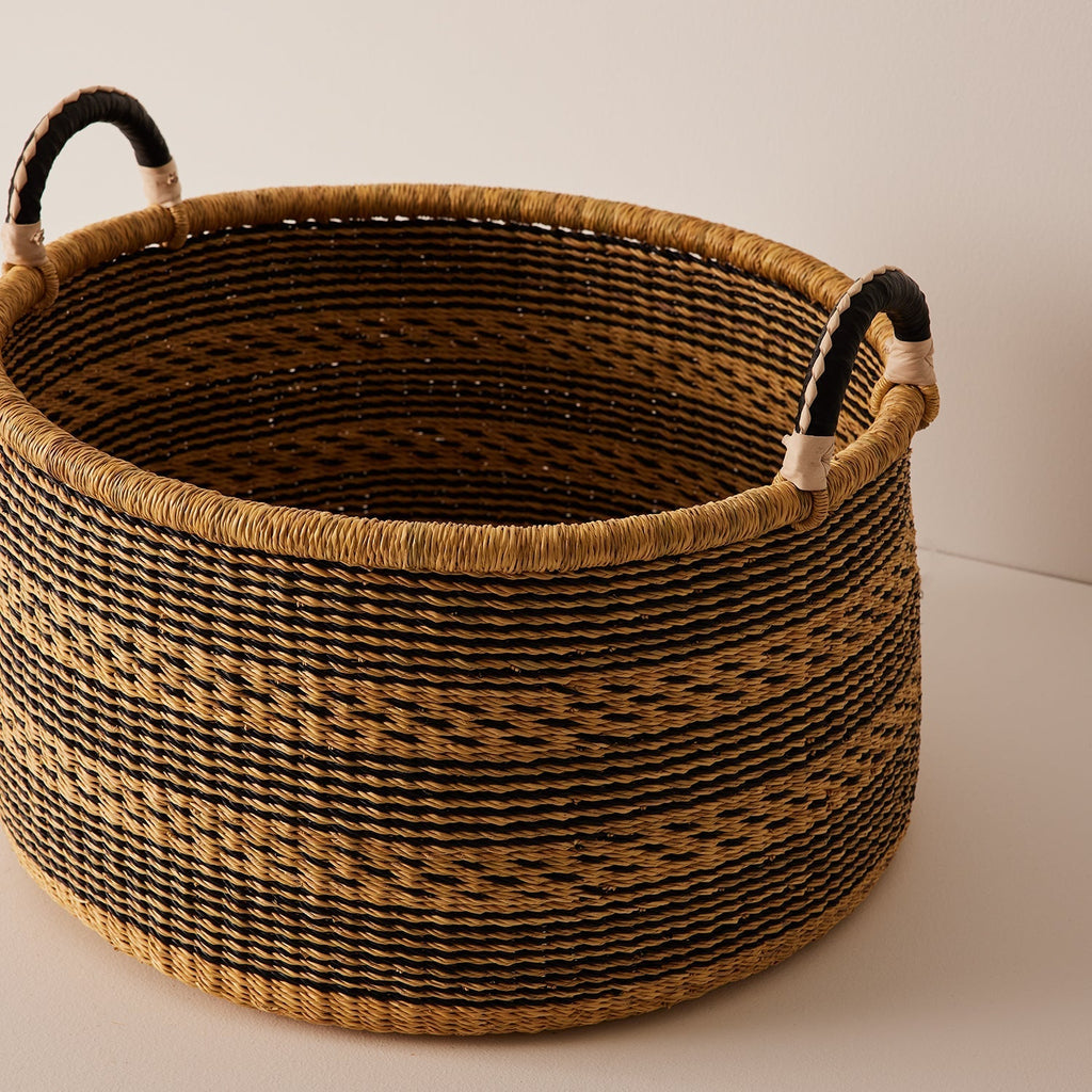 Large Woven Short Basket