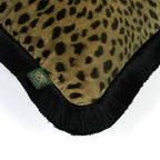 SAVANNA Velvet Medium Fringed Cushion - Auric