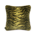 CASPIAN Velvet Large Piped Cushion - Umber