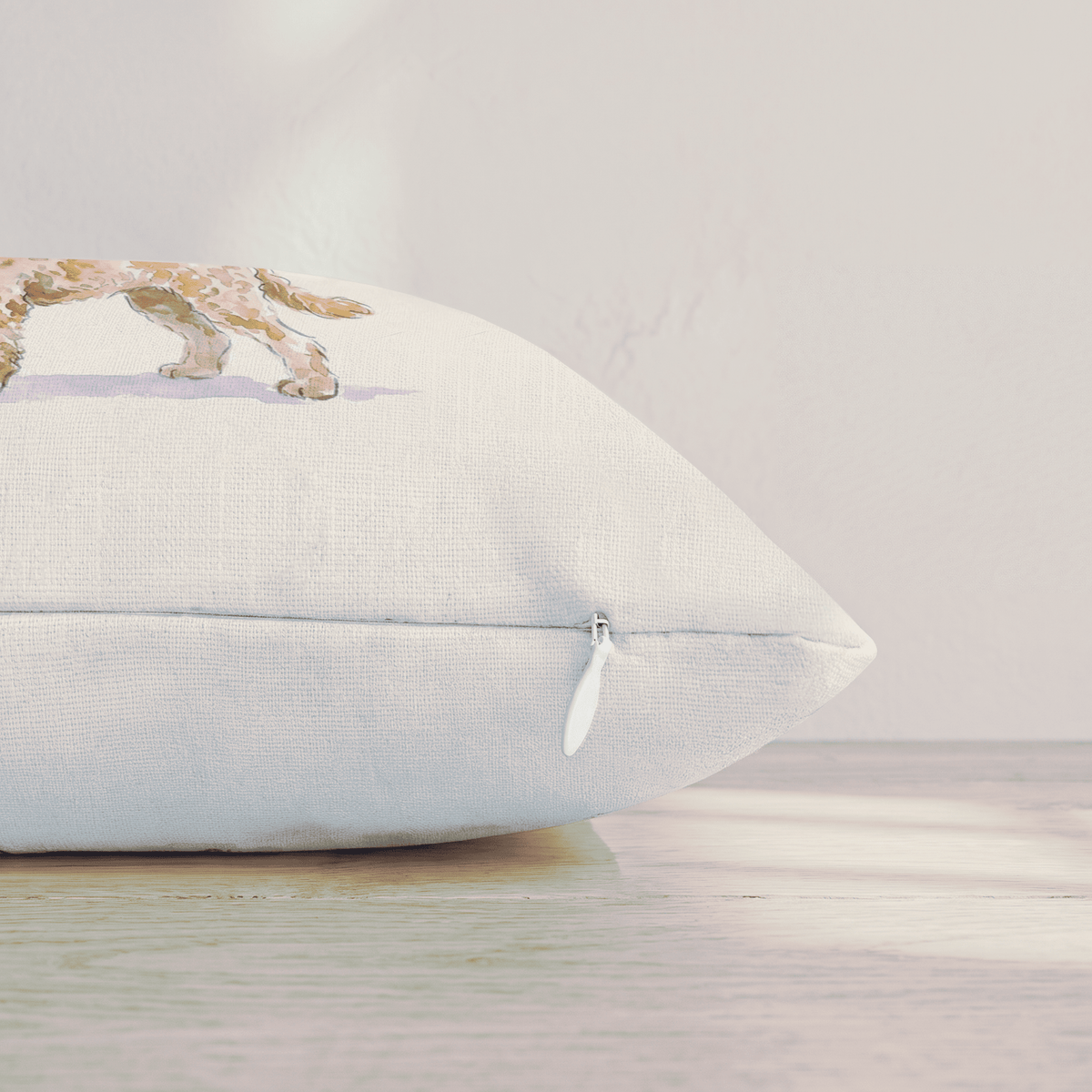 Tennis Goldendoodle Throw Pillow