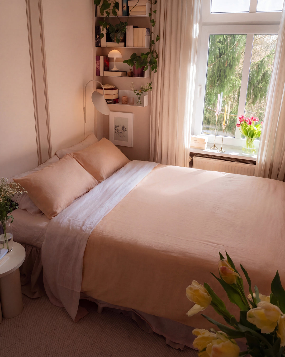 Rosewater 100% French Flax Linen Flat Sheet