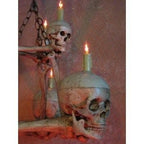 "Two-Tiered Skull/Bone Chandelier" Haunted House Lighting view 3